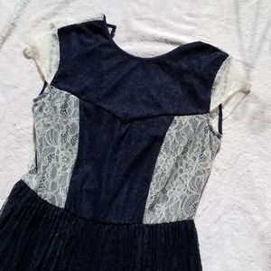 NWT navy and white lace dress